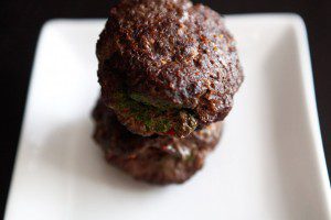 Bacon Pesto Stuffed Burgers