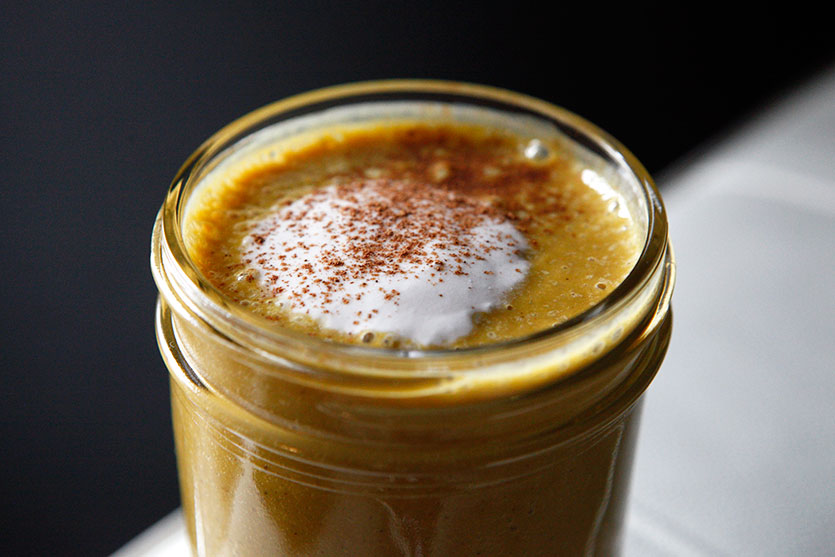 29 Paleo Treat Recipes- Paleo Pumpkin Smoothie with Whipped Cream