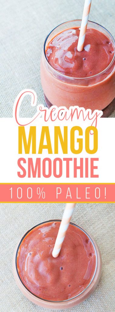Paleo Creamy Mango Smoothie