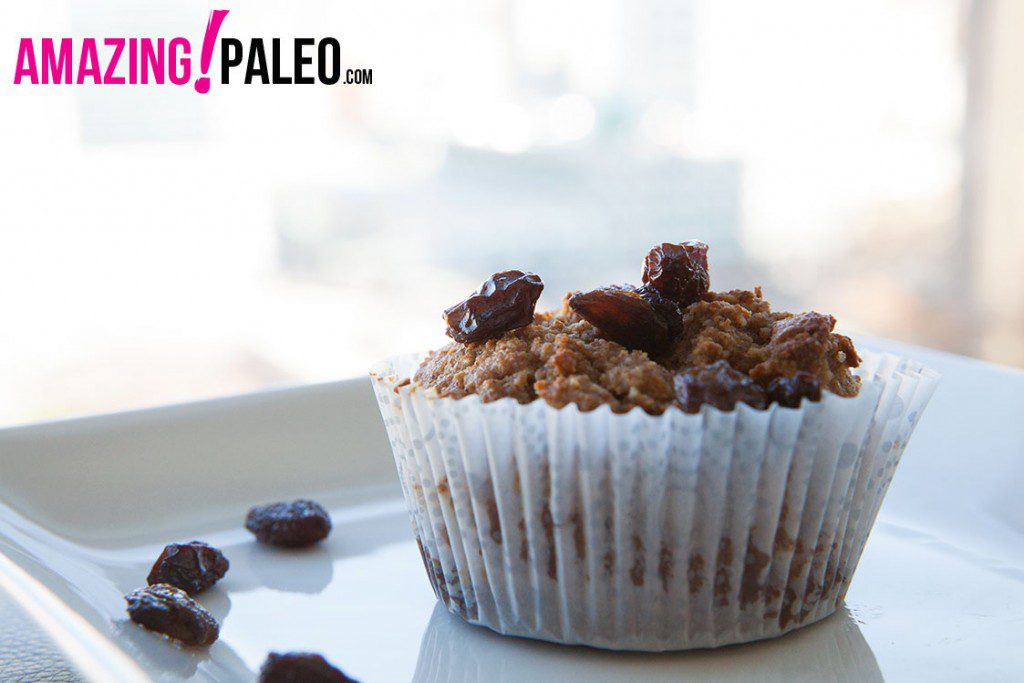 Paleo Apple Raisin Muffins