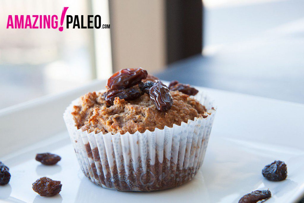 Paleo Apple Raisin Muffins