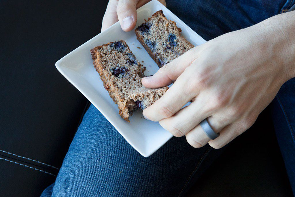 Paleo Banana Bread with Blueberries