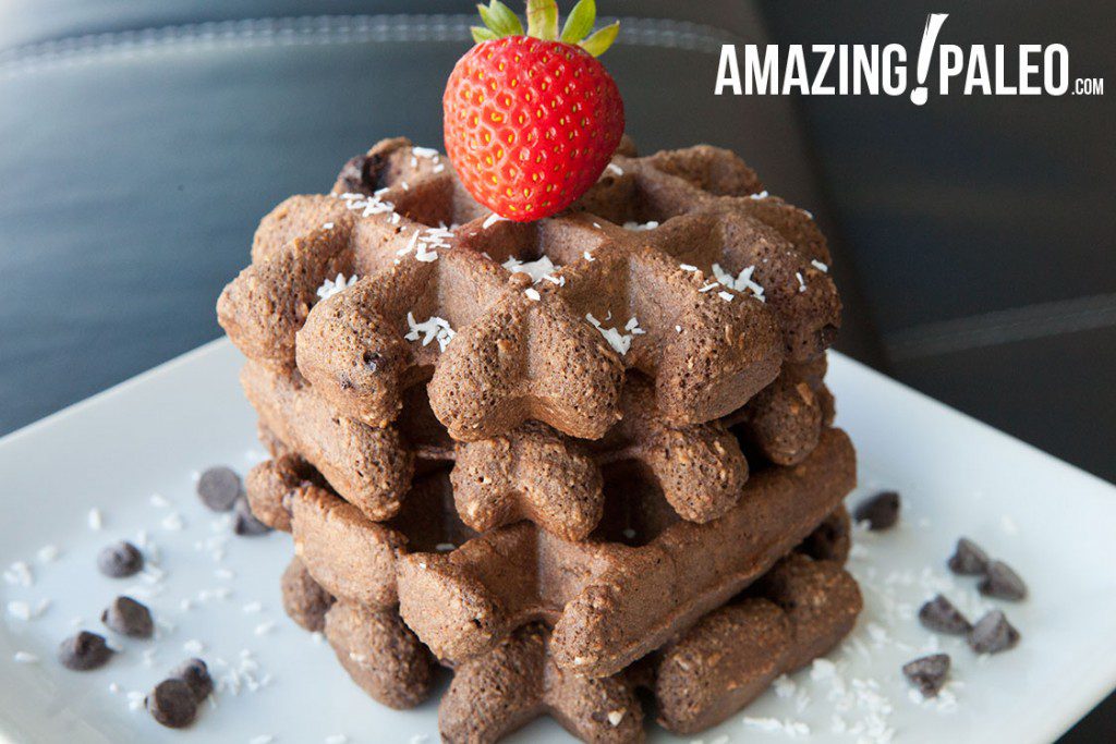 Paleo Chocolate Chip Waffles