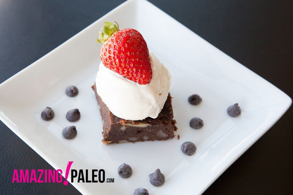 Paleo Dark Chocolate Chip Brownies