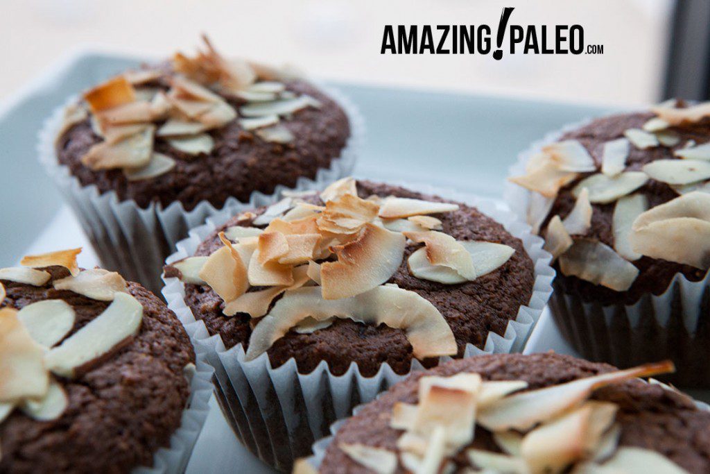 Paleo Dark Chocolate Coconut Muffins