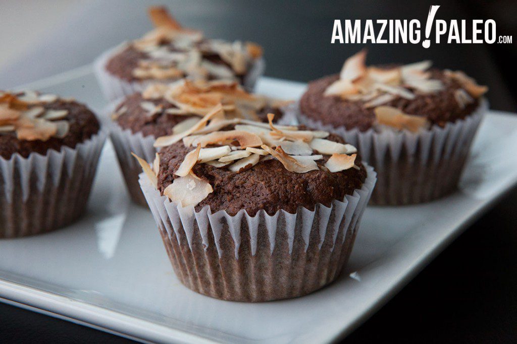 Paleo Dark Chocolate Coconut Muffins