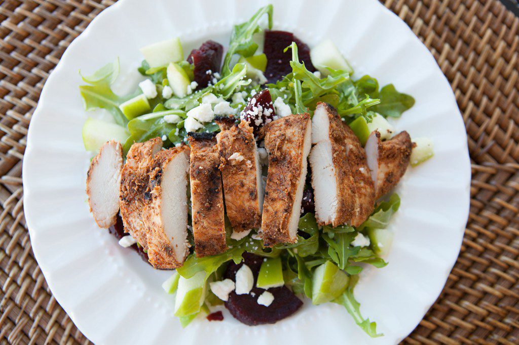 Baby Arugula Salad with Beets and Feta Cheese