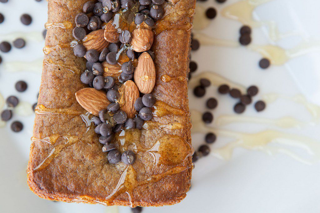 Mini Paleo Banana Bread Loaves with Chocolate Chips and Honey