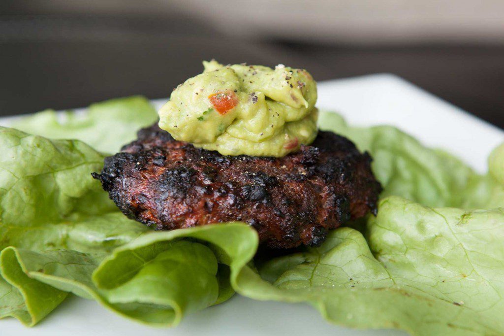 Bison Burgers with Guacamole