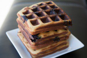 Blueberry Cashew Waffles