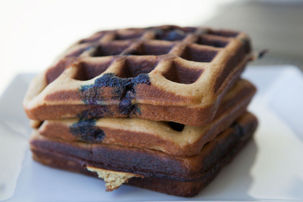 Blueberry Cashew Waffles