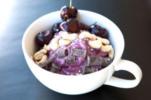 Blackberry Bliss Healthy Bowl with Cherries on Top