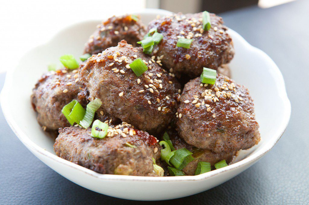 Sweet and Spicy Asian BISON Meatballs