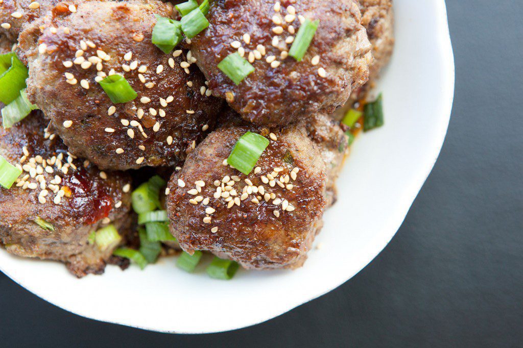 Sweet and Spicy Asian BISON Meatballs