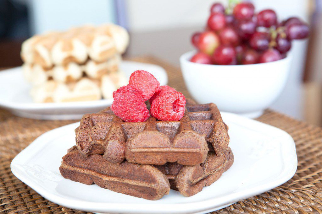 Fluffy Pecan Waffles