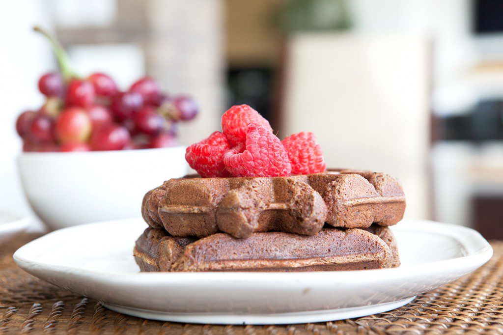 Fluffy Pecan Waffles