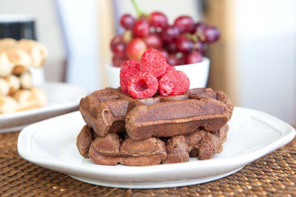 Fluffy Pecan Waffles