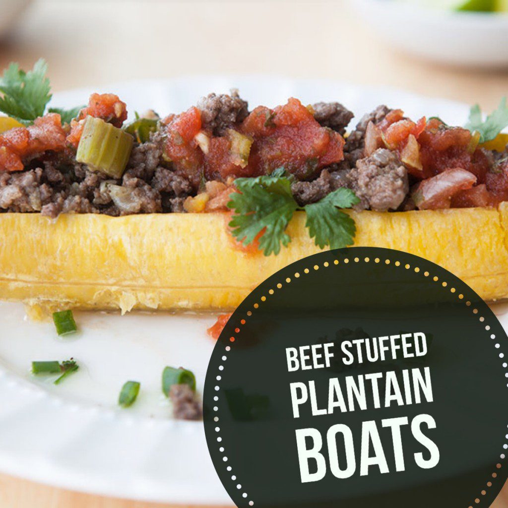 Plantain Boats with Spicy Beef