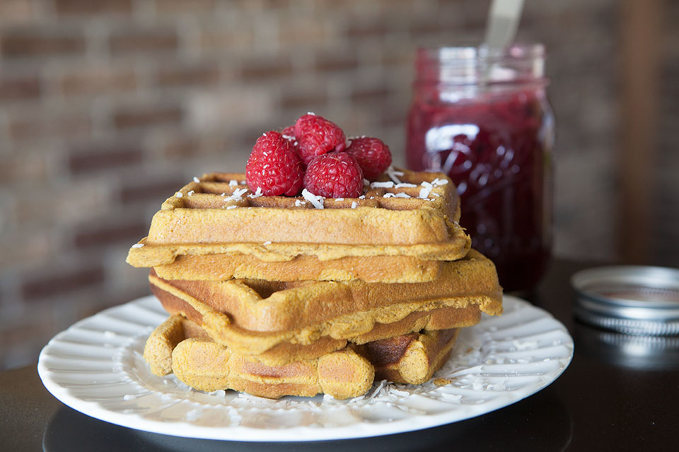 Pumpkin Pie Spice Paleo Waffles