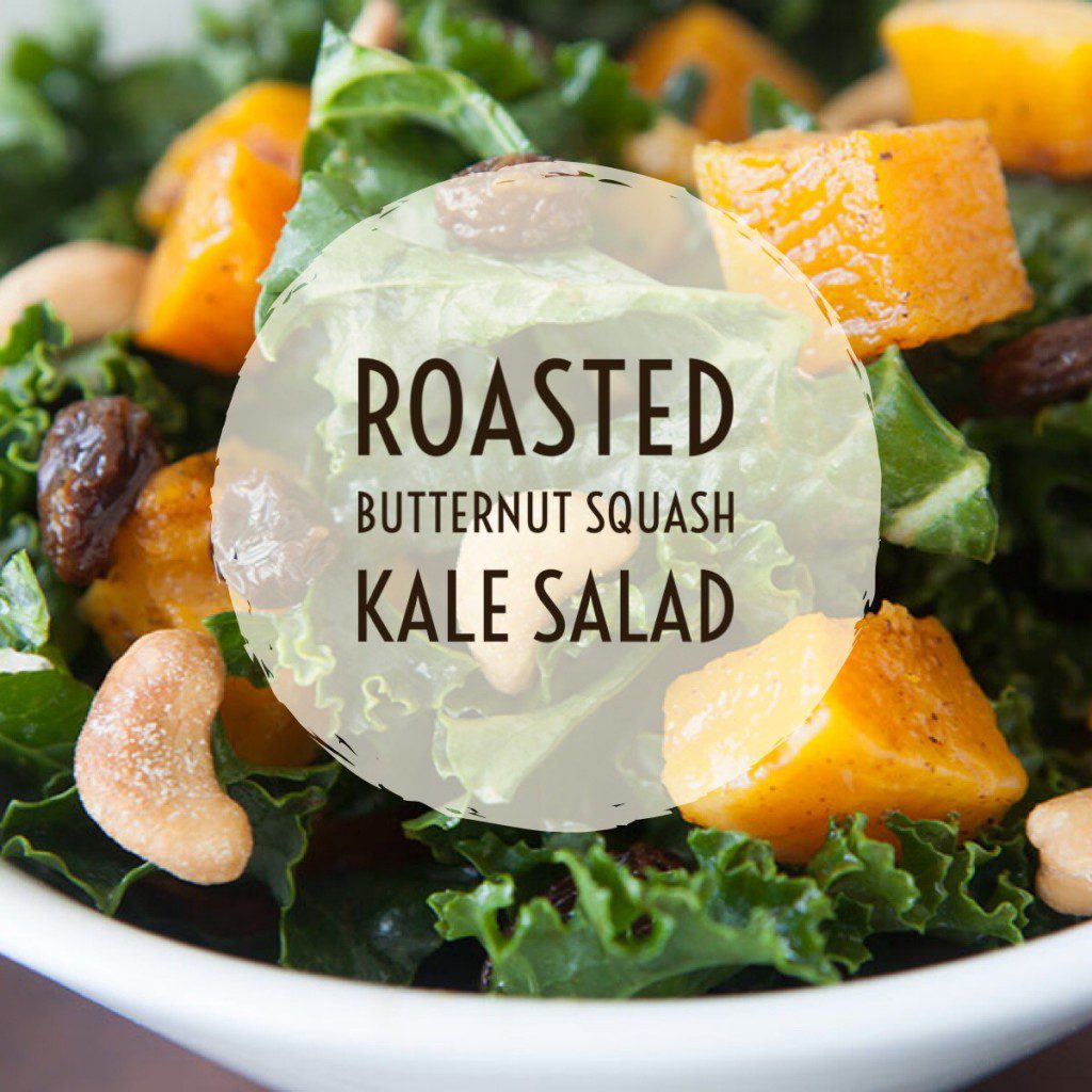 Roasted Butternut Squash Kale Salad