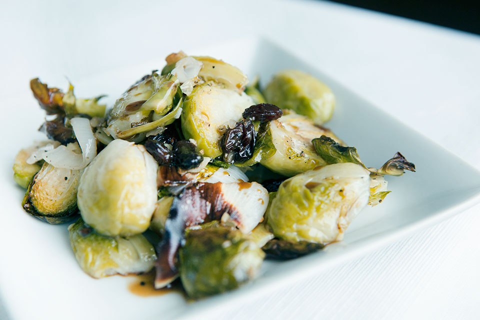 Balsamic Mustard Roasted Brussels Sprouts