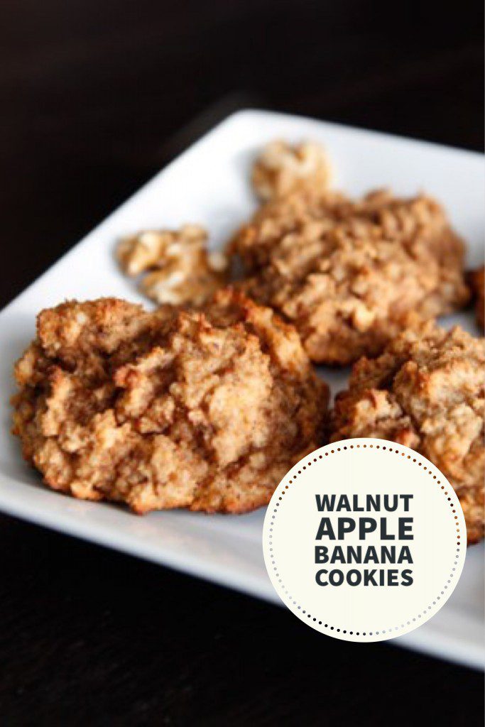 Walnut Apple Banana Cookies