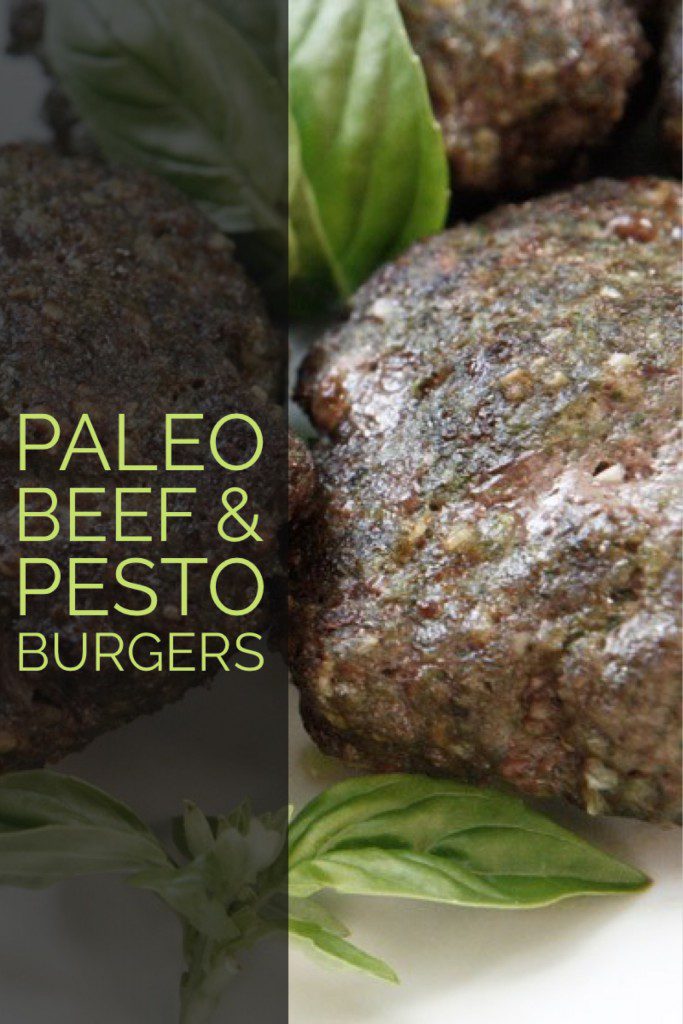 Paleo Beef and Pesto Burgers