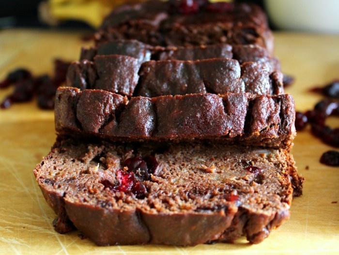 Chocolate Banana Cranberry Bread