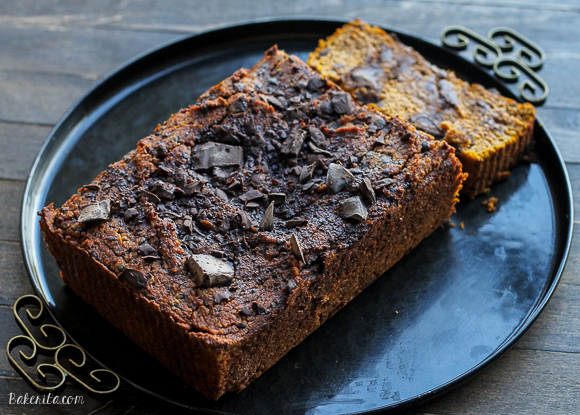 Paleo Chocolate Chunk Pumpkin Bread