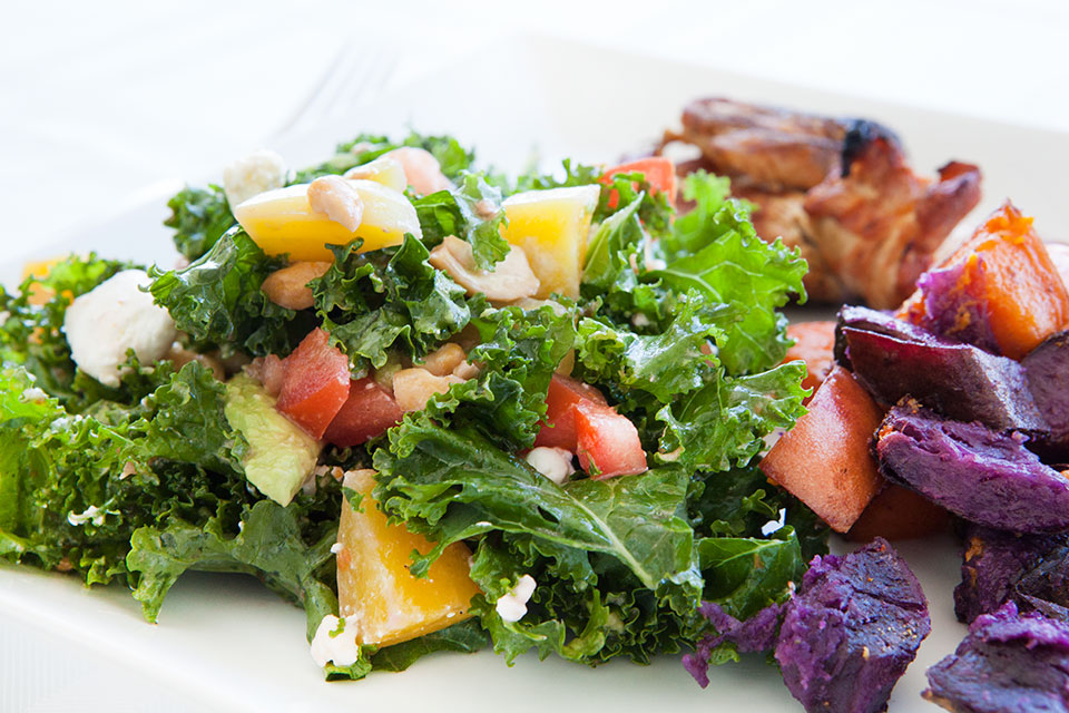 Kale and Golden Beets Salad with Blood Orange Vinaigrette