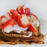 Paleo Diet Protein Waffle with Strawberry Topping Recipe