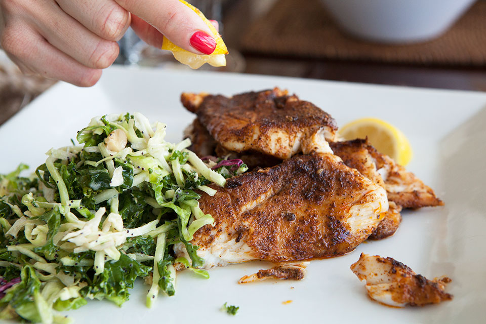 Blackened Tilapia with Paleo Cole Slaw