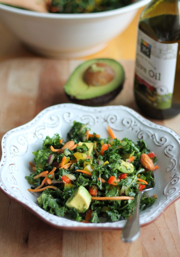 Kale Rainbow Detox Salad with Lemon Vinaigrette