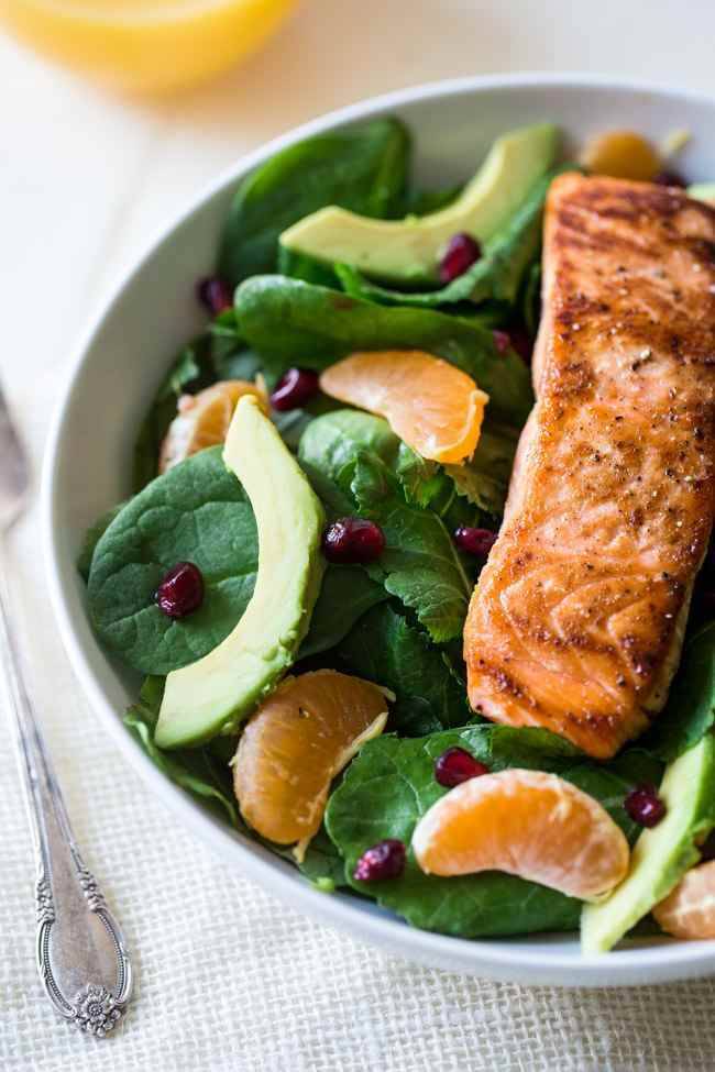 Kale Salad Recipe with Salmon