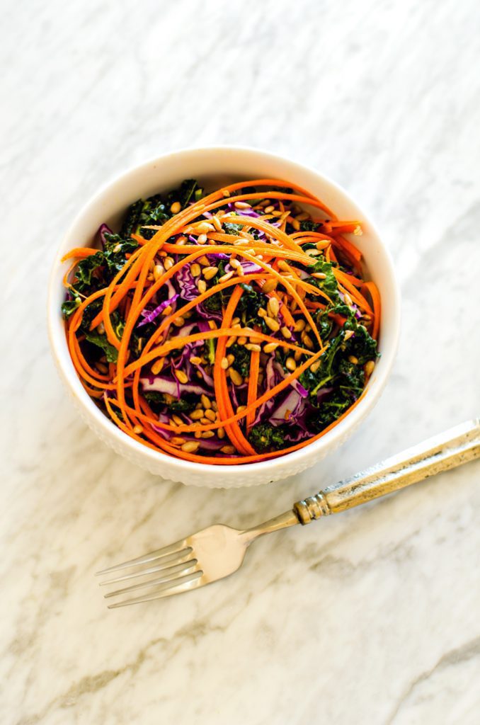 Kale Salad with Smokey Tahini Dressing