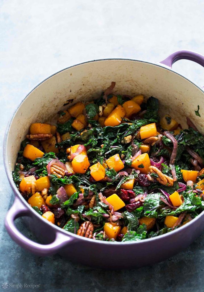 Roasted Butternut Squash Kale Saute