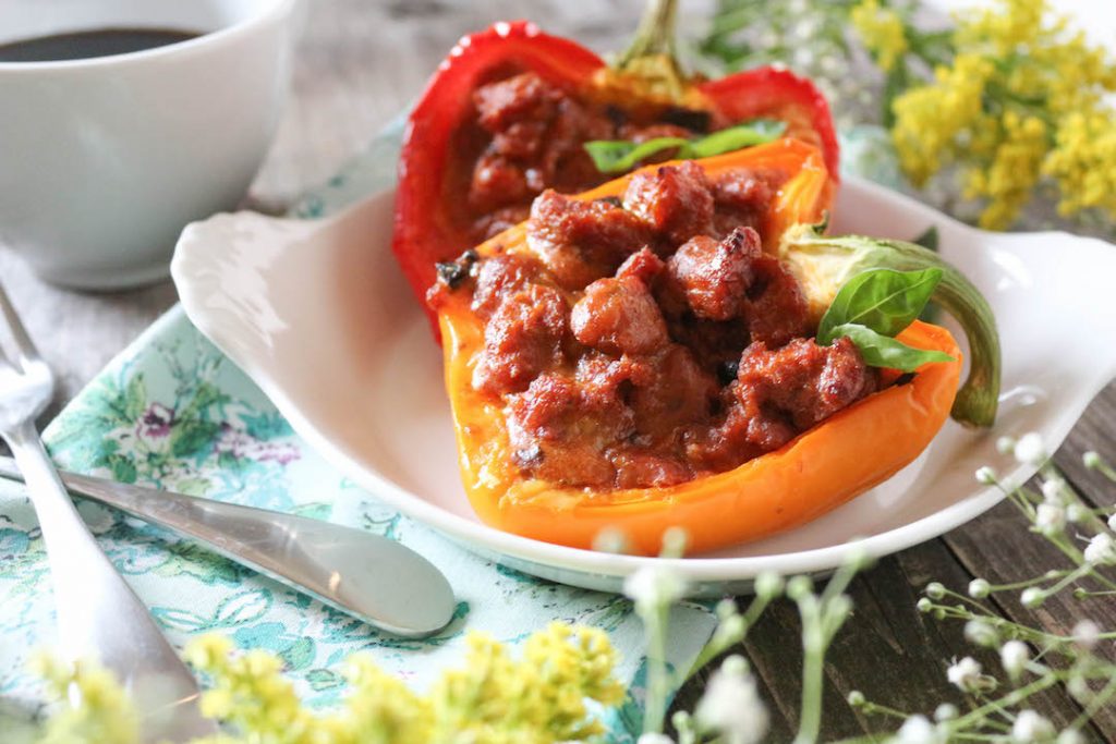 6 Ingredient Breakfast Pizza Baked Peppers