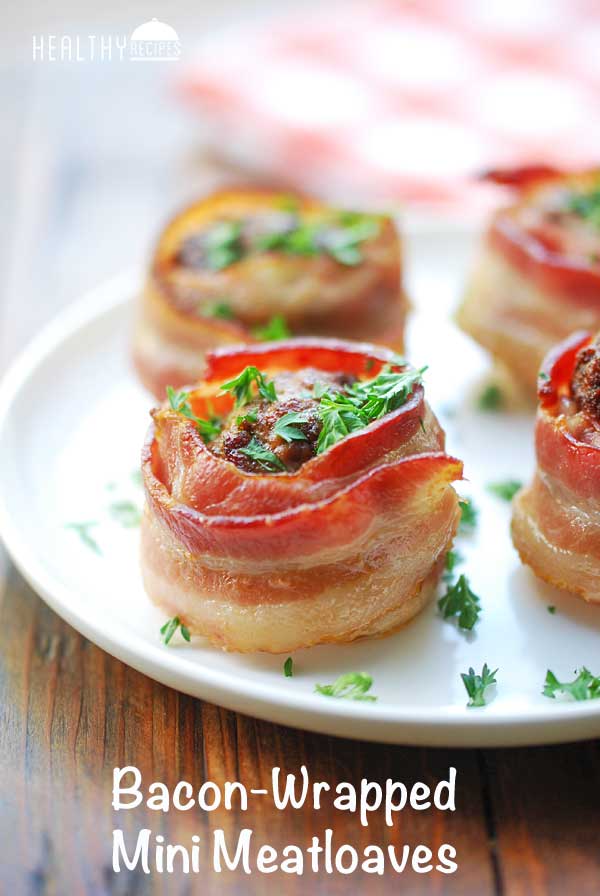 Bacon Wrapped Mini Meatloaves
