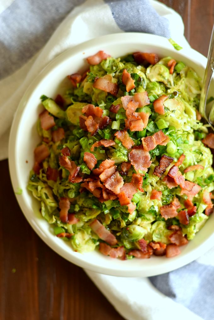 Shaved Brussels Sprout Salad With Bacon