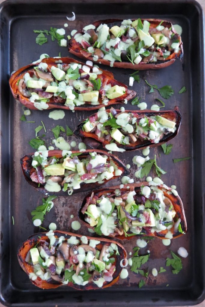 Stuffed Sweet Potato Skins