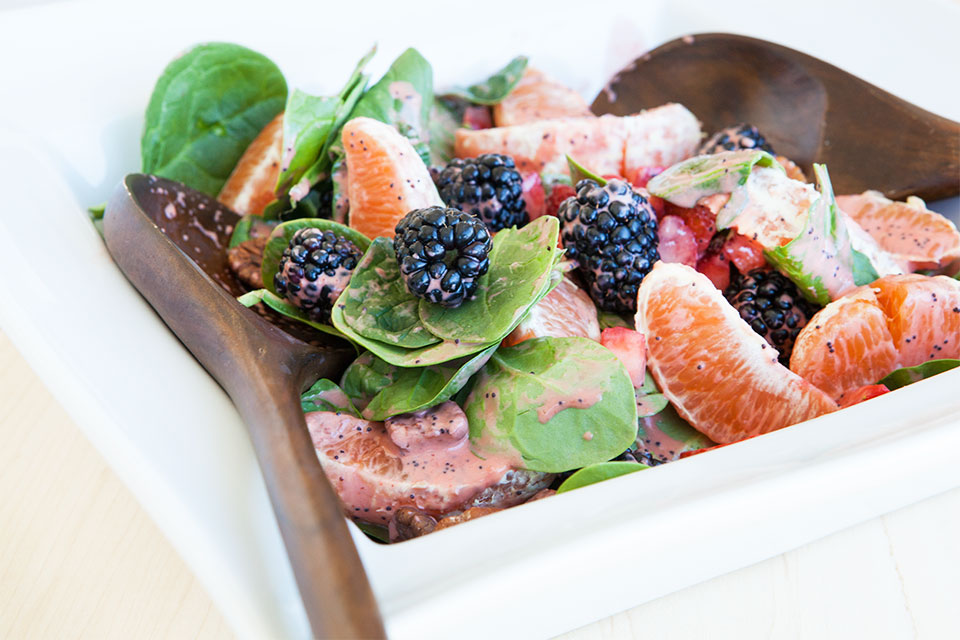 Summer Salad with Strawberry Vinaigrette