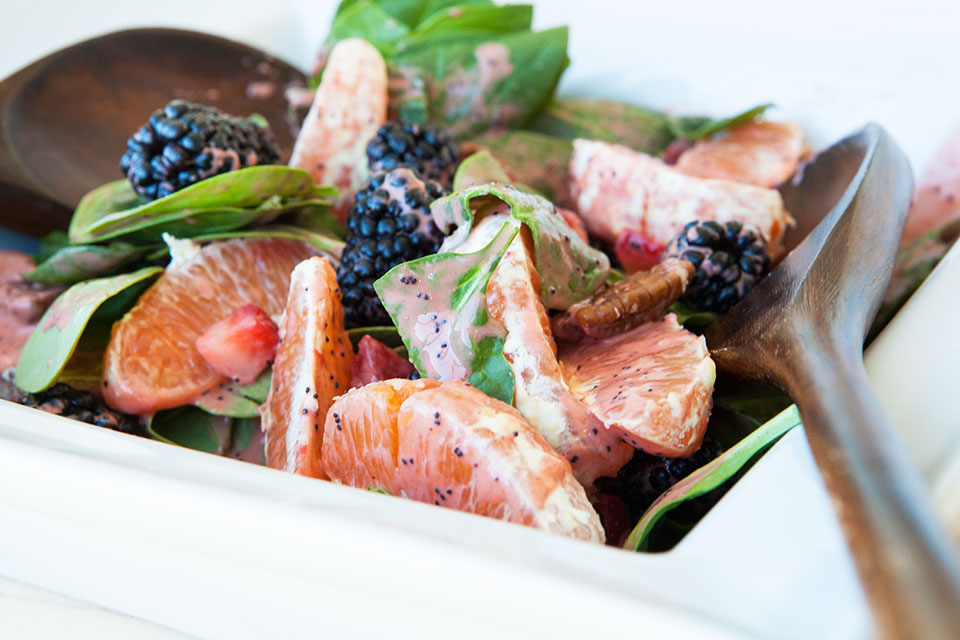 Summer Salad with Strawberry Vinaigrette