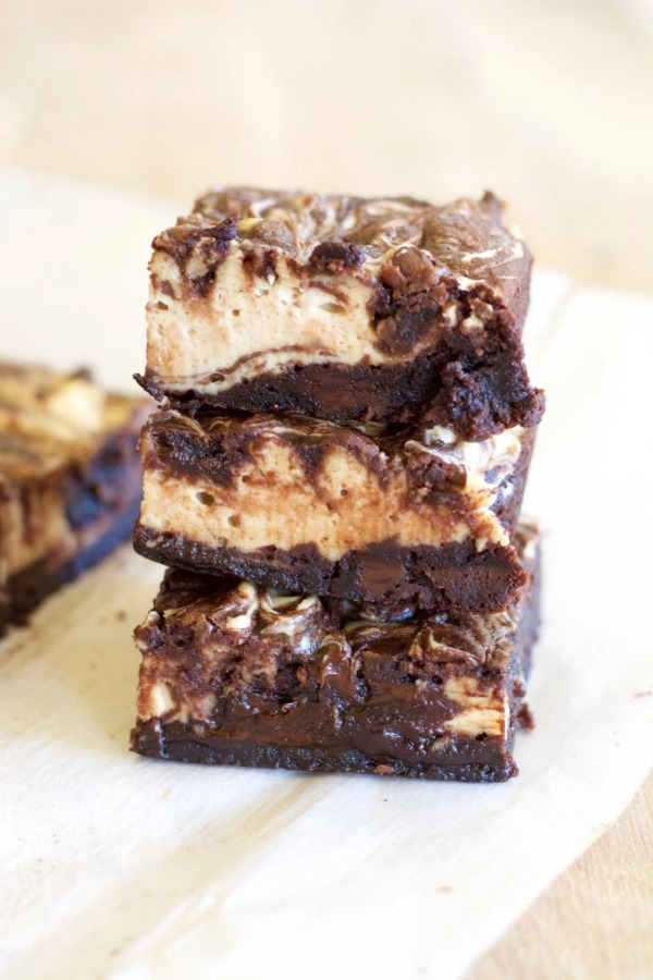 DOUBLE CHOCOLATE PEANUT BUTTER CHEESECAKE BROWNIES