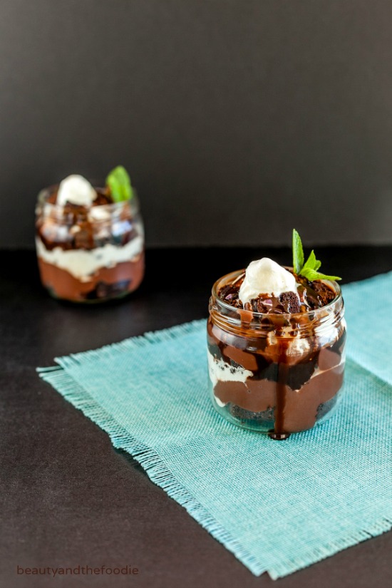 FUDGE BROWNIE LAVA PARFAITS