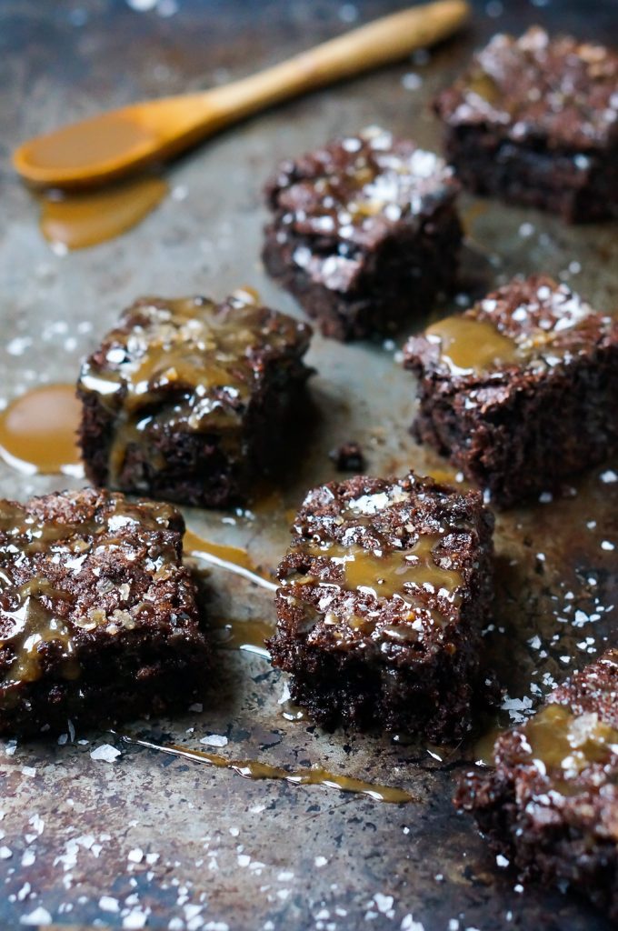 HEALTHY SALTED CARAMEL BROWNIES