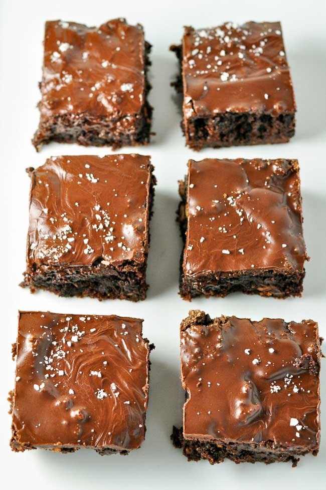 PALEO BROWNIES WITH SALTED CHOCOLATE GANACHE