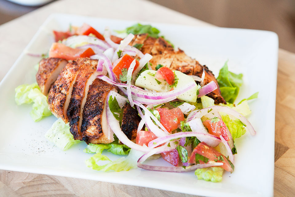 Blackened Chicken with Avocado and Cucumber Salsa