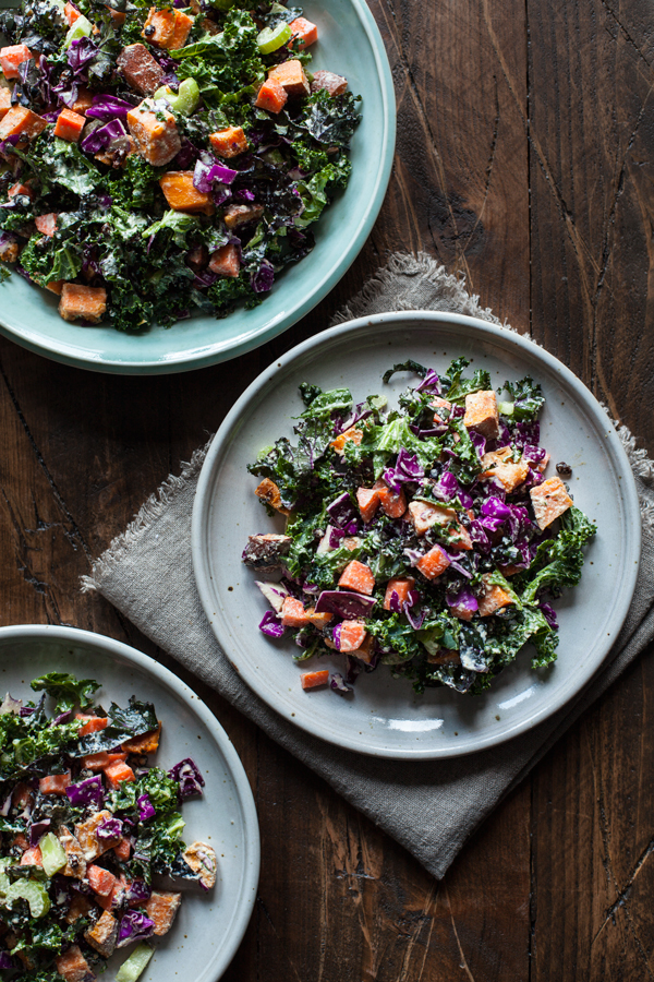 PERFECT WINTER CHOPPED SALAD WITH PUMPKIN SEED PEPPERCORN DRESSING