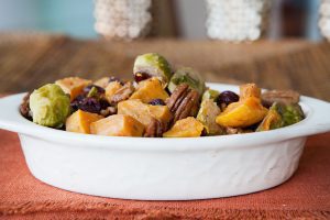 Oven Roasted Butternut Squash and Brussels Sprouts