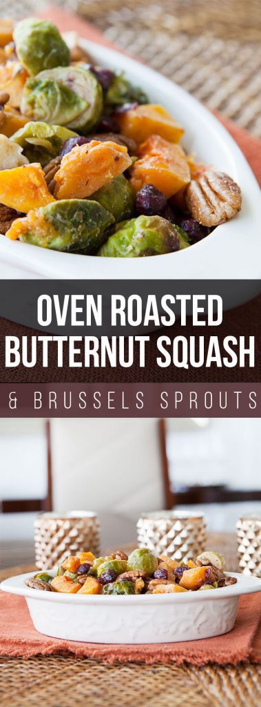 Oven Roasted Butternut Squash and Brussels Sprouts